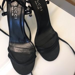 Gucci Silk Sandals Size 7.5